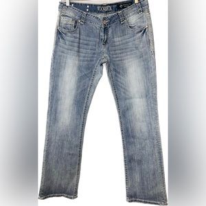 Rock & Roll Cowgirl Original Low Rise Jeans Style WO-4486 34 x 35 Long Tall Boot